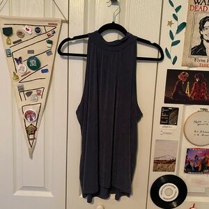 Women's Sleeveless Navy Top